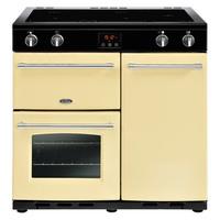 belling 444444132 farmhouse 90ei 90cm electric range cooker in cream