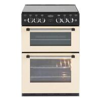 belling 444443749 60cm double oven gas cooker in cream gas hob