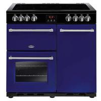 belling 444444231 farmhouse 90e cb 90cm electric range cooker midnight