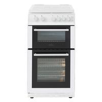 Belling 444444001 50cm Gas Cooker in White Double Oven Glass Lid FSD