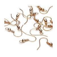Beads Unlimited Rose Gold Long Ballwire Fish Hooks 25 Pack