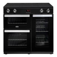 belling 444444080 cookcentre 90ei 90cm electric range cooker in black