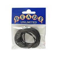 beads unlimited black leather thong 4m 3 pack