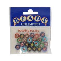 Beads Unlimited Millefiori Beads 10 mm 25 Pack