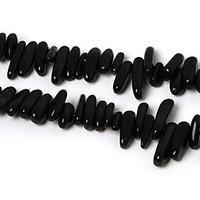 beadia 10 30mm irregular shape black glass beads 38cmstr approx 50pcs