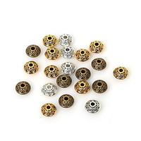 beadia 50pcs antique goldsilverbrass plated 6x4mm metal spacer loose b ...