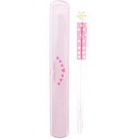 Bento Chopsticks With Case - Pink Heart