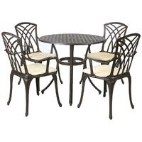 bentley 5 piece patio set with cushions