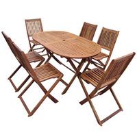 Bentley Wooden 7 Piece Oval Dining Set