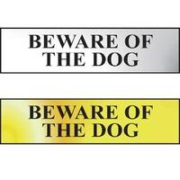 beware of the dog sign pol 200 x 50mm