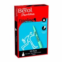 berol fine line pens black pack of 12