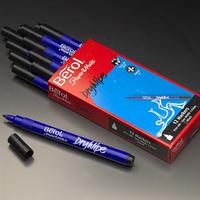 Berol Drywipe Fine Tip Pens - Blue