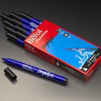 berol drywipe fine tip pens blue