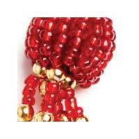 Beaded Tassels - Marooon & Gold