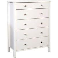 Bergen White 2 over 4 Chest Of Drawers (H)1058mm (W)804mm