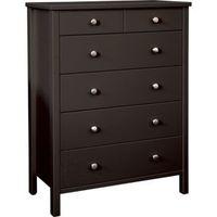 bergen coffee 2 over 4 chest of drawers h1058mm w804mm