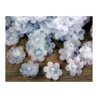 Beaded Daisy Flowers White