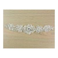 Beaded & Sequinned Couture Bridal Lace Appliques Silver