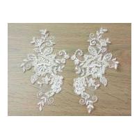 Beaded Couture Bridal Lace Appliques Ivory