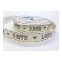 Bertie\'s Bows Vintage Love Font Grosgrain Ribbon