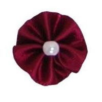 Berisford Ribbon Pearl Rosettes 275 Wine