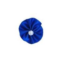 berisford ribbon pearl rosettes 352 electric blue