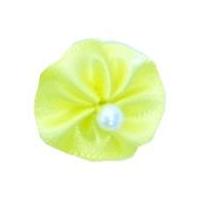 berisford ribbon pearl rosettes 617 baby maize