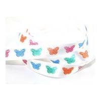 Berisford Party Butterfly Print Ribbon