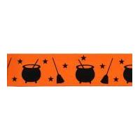 berisford halloween cauldron print ribbon