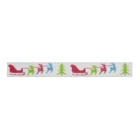 Berisford Sleigh Ride Christmas Print Ribbon