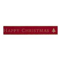 Berisford Happy Christmas Print Ribbon