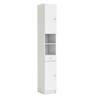 Bettina Tall Bathroom Cabinet In White With 2 Doors