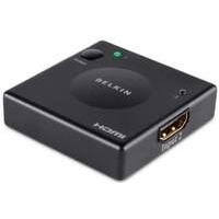 belkin hdmi 2 in1 out switch gold plated in black