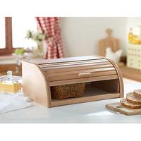 Beech Roll-top Bread Bin, Wood