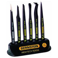 Bernstein 5-190 ESD Tweezers In Practical Table Support - 6 Piece