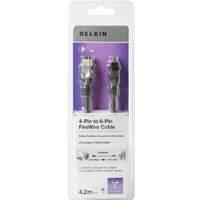 Belkin Firewire Cable 4pin- 6-pin In Charcoal 4.2m