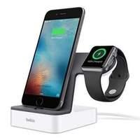 belkin powerhouse dual apple watch iphone charging stand whiteblack