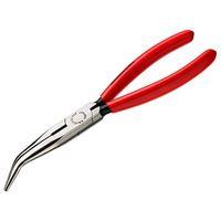bent snipe nose side cutting pliers multi component grip 200mm 8in