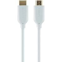 belkin high speed hdmi cable with ethernet gold plated in white 2m