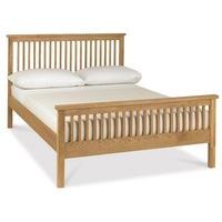 Bentley Designs Atlanta Oak Finish - High Foot End 3\' Single Oak Slatted Bedstead Wooden Bed