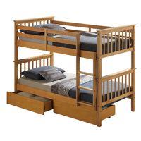 Beech Bunk Bed With Underbed Drawers