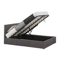 Berlin Fabric Ottoman Bed Frame Double Grey