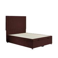 Bernshaw Ottoman Divan Bed Frame Mulberry Velvet Fabric Super King 6ft