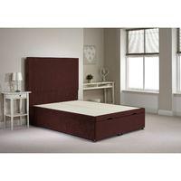 Bernshaw Ottoman Divan Bed Frame Mulberry Velvet Fabric Single 3ft