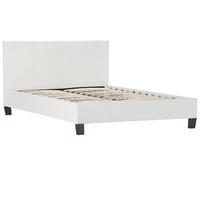 Berlin White Bed Frame with Mattress and Bedding Bundle Double