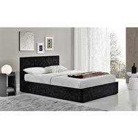 BERLIN UPHOLSTERED OTTOMAN BED in Black Crushed Velvet by Birlea - King