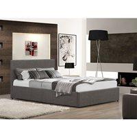 BERLIN UPHOLSTERED OTTOMAN BED in Grey by Birlea - King