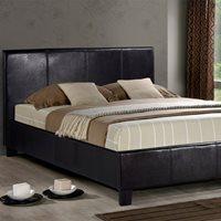 BERLIN BED FRAME in Brown Faux Leather by Birlea - Double