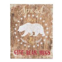 Bear Hugs Multicolour Canvas (W)3.5cm (H)4.5cm