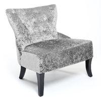 Belgravia Crushed Velvet Accent Chair Silver